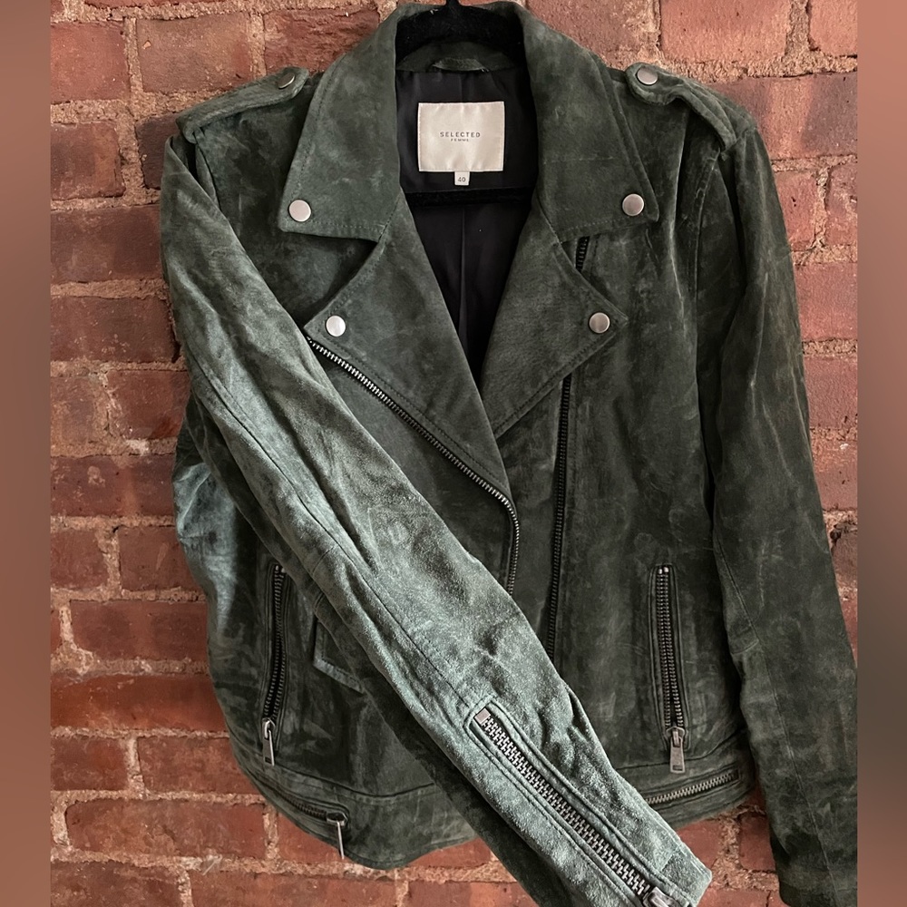Green Suede Jacket - Picture 3 of 4